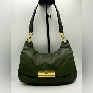 Coach Kristin Dark Green Leather Hobo Bag 16931